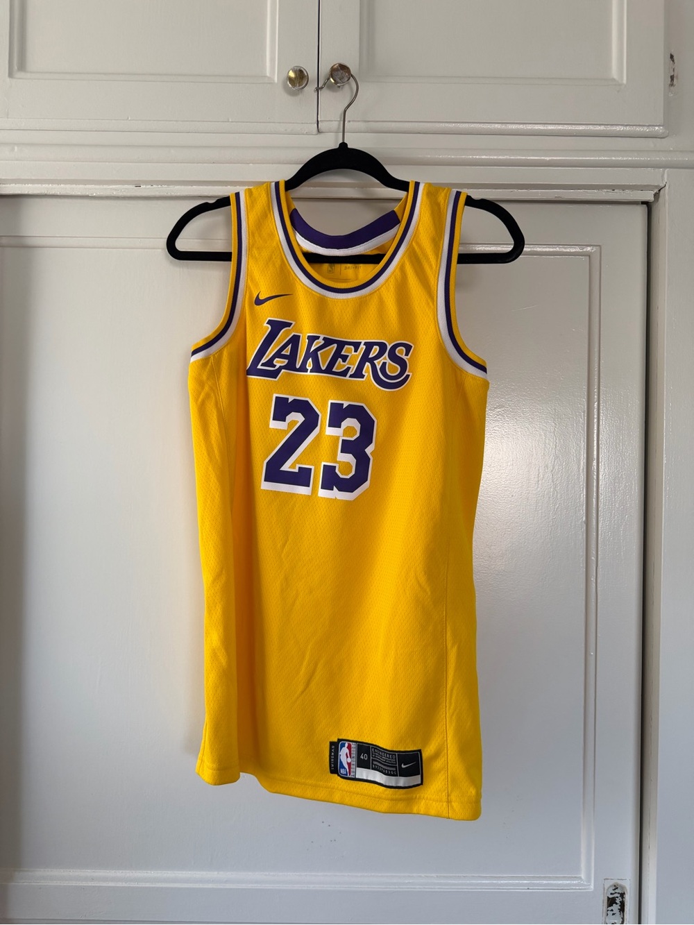 NBA Yellow Swingman Jersey with NBA and Nike Patch